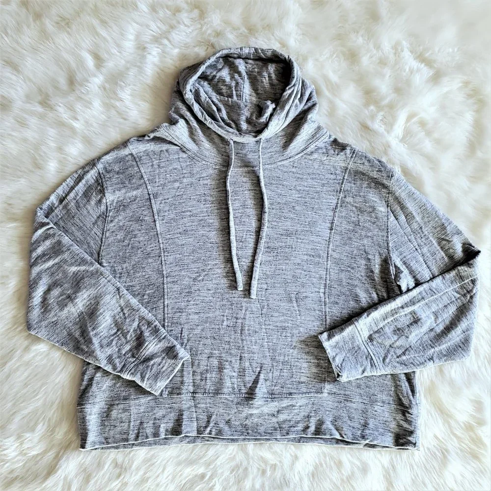 Athleta Coaster Luxe Cowl Neck Pullover Sweatshirt in Heather Gray Size XL - Picture 2 of 11